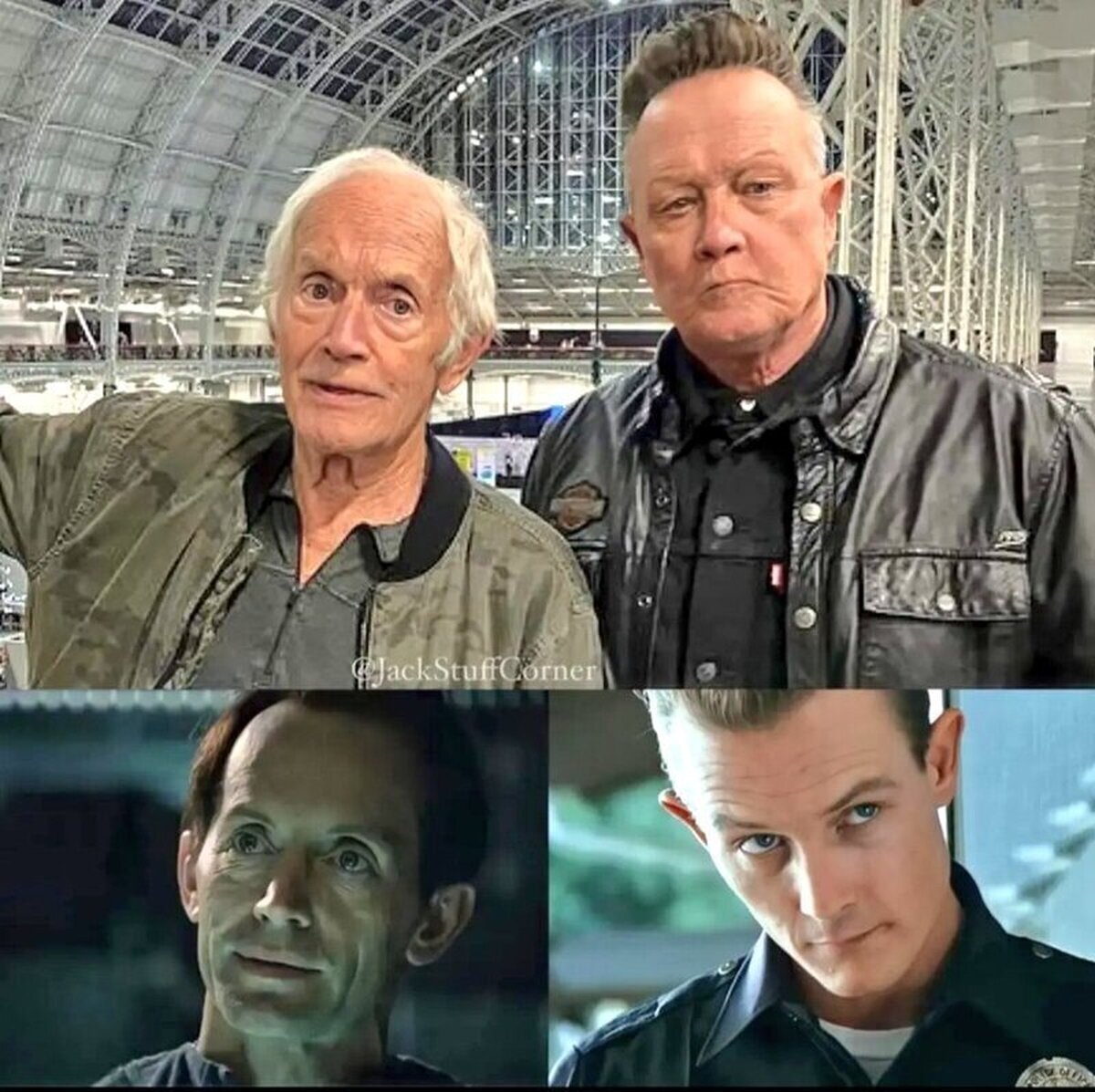 Dos actores de James Cameron: Lance Henriksen &amp; Robert Patrick, o lo que es lo mismo: Bishop y T-1000 juntos.  