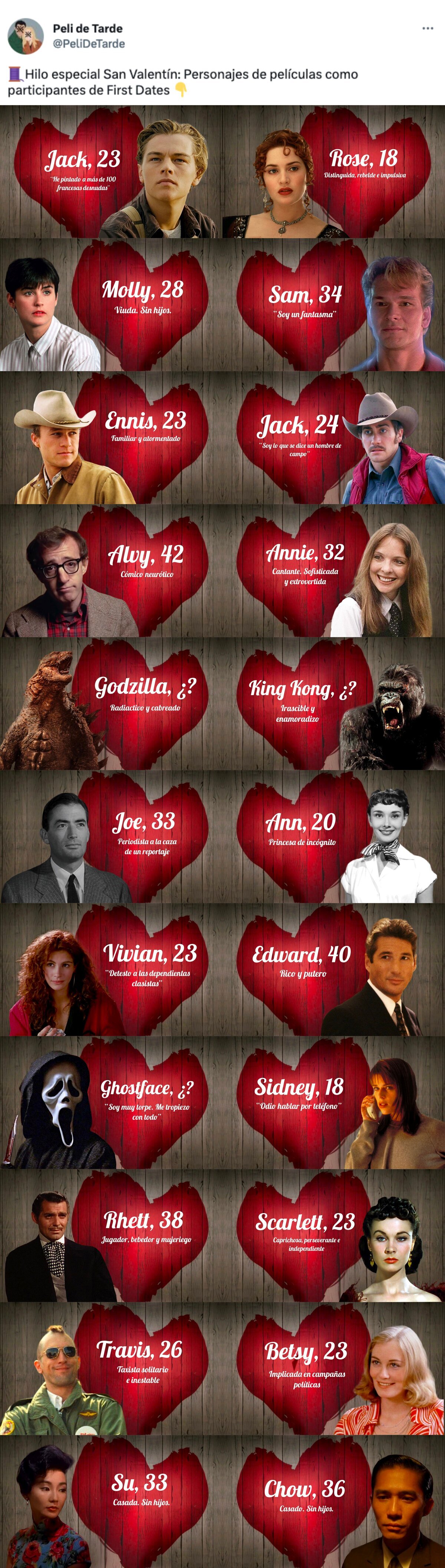 GALERÍA: Hilo especial San Valentín: Personajes de películas como participantes de First Dates 