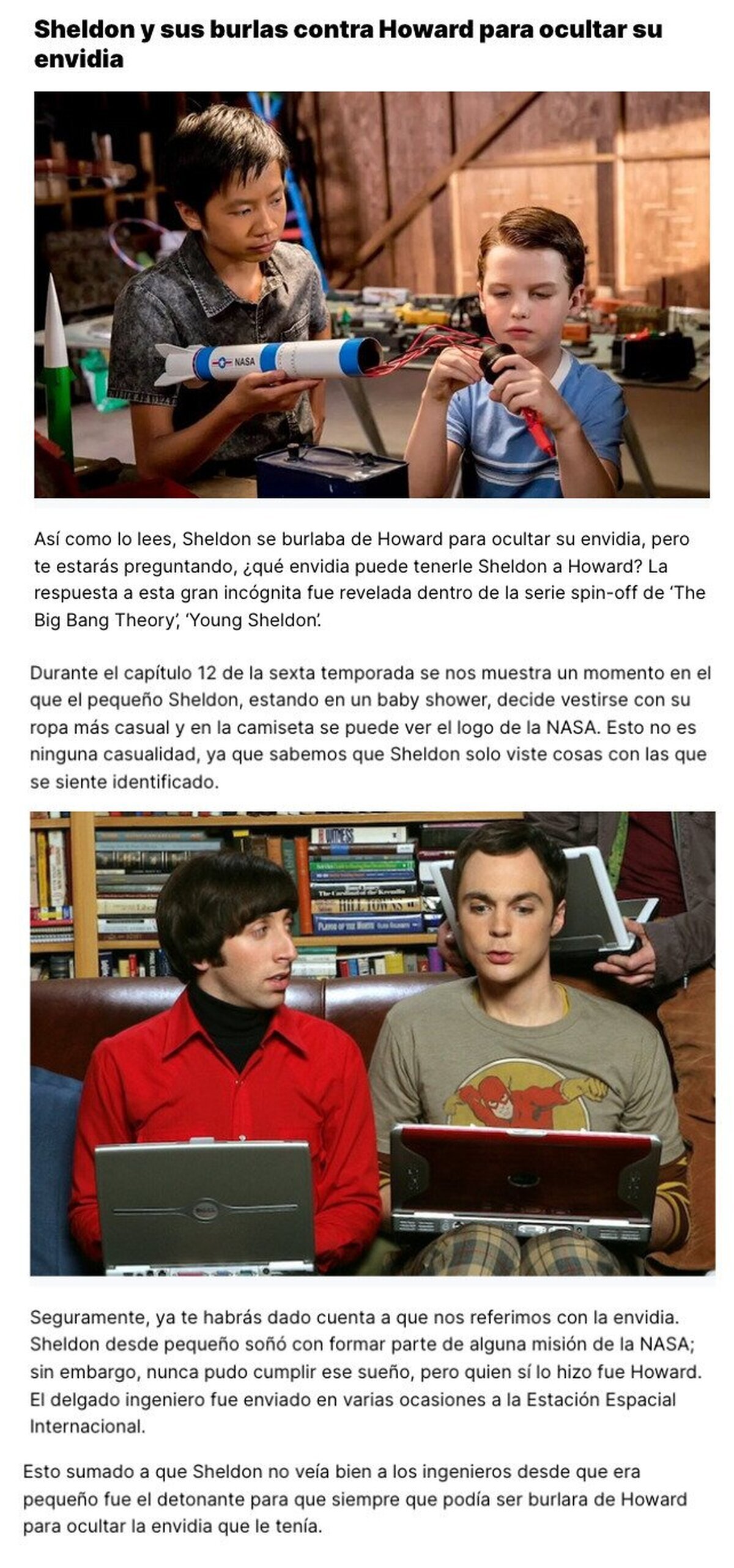 GALERÍA: La triste realidad detrás de las burlas de Sheldon a Howard