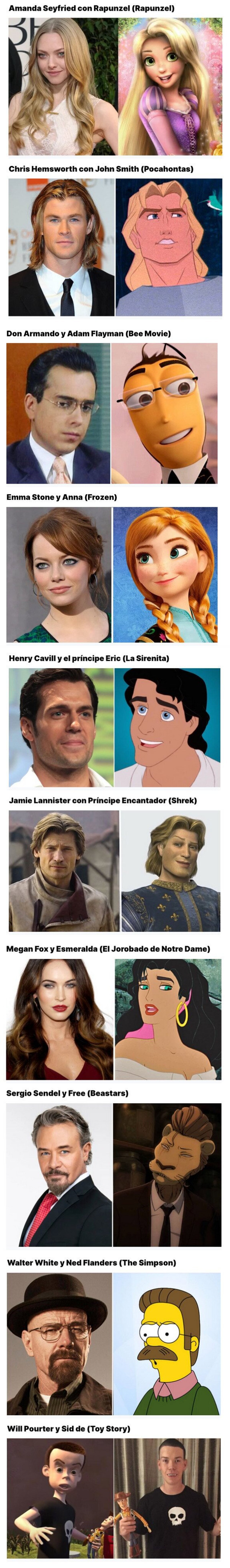 GALERÍA: 10 actores que se parecen UN MONTÓN a personajes de dibujos animados