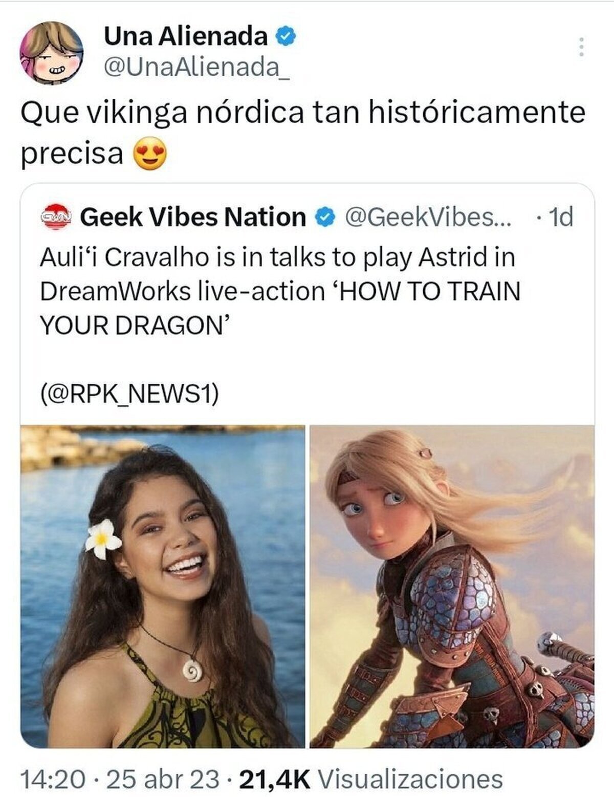 Le está pidiendo precisión histórica a una película sobre vikingos que montan dragones