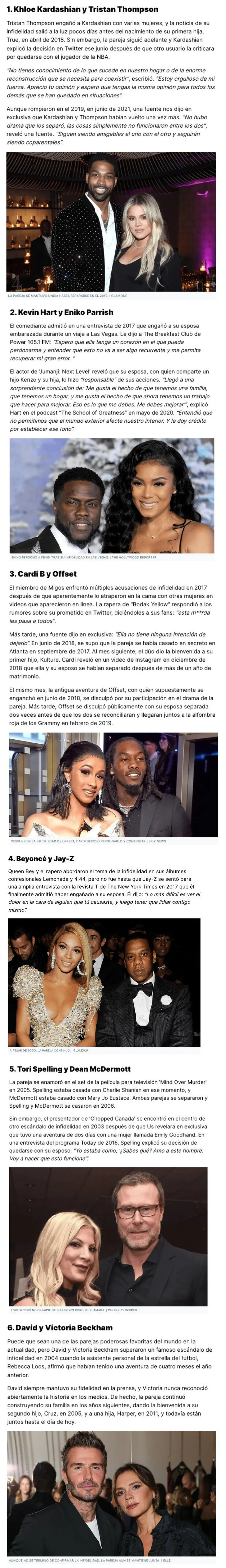 GALERÍA: 6 parejas de famosos que lograron superar una infidelidad