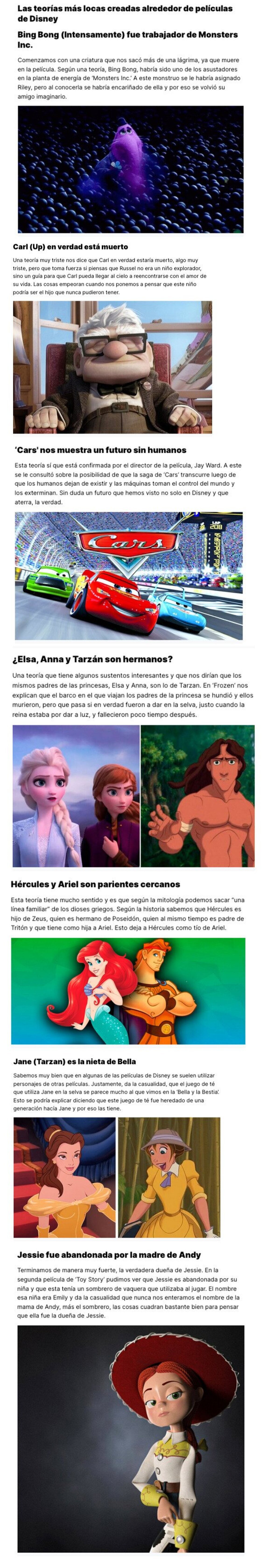 GALERÍA: Las teorías más locas creadas alrededor de películas de Disney