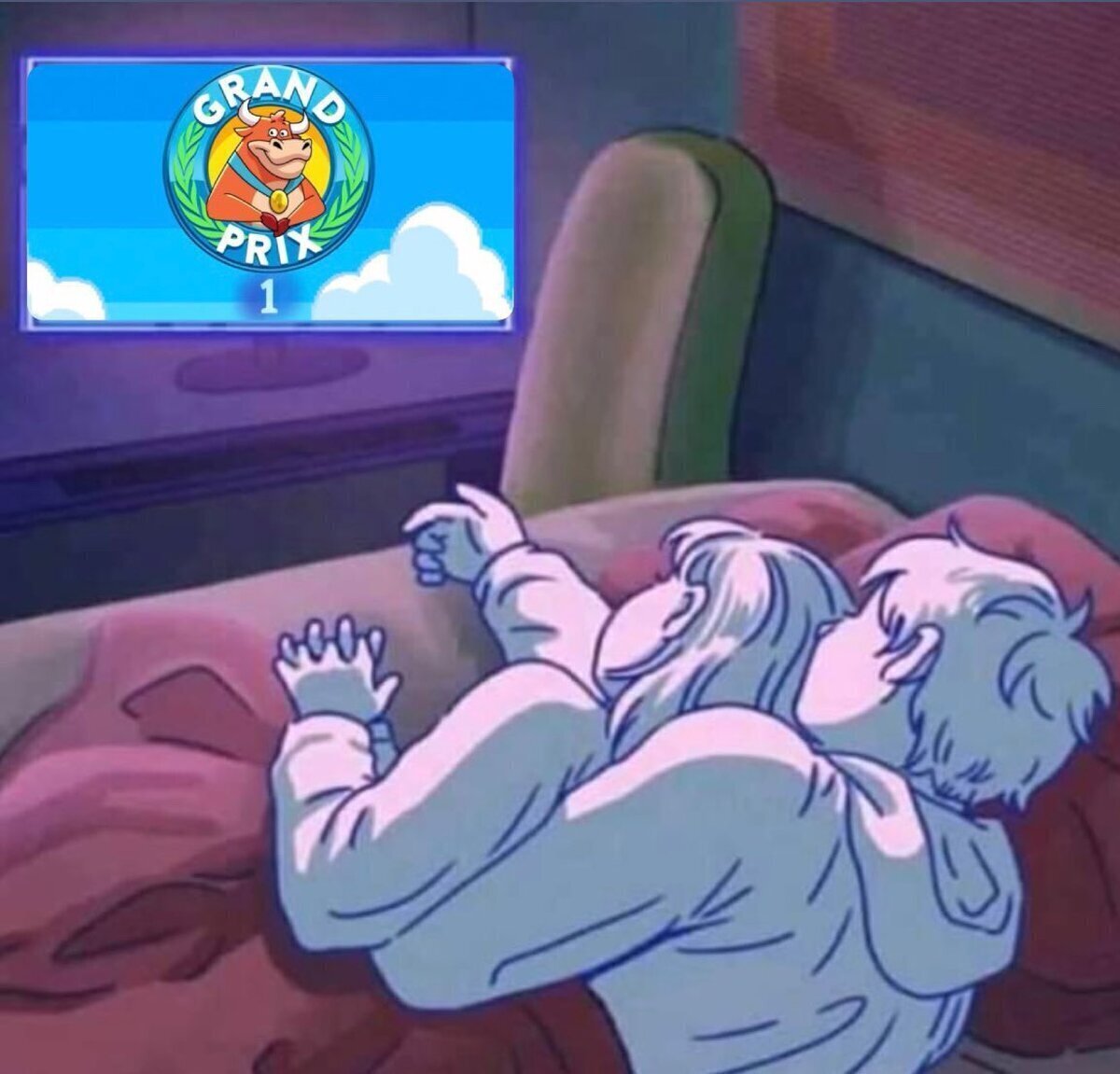 Ayer por la noche todos estábamos así