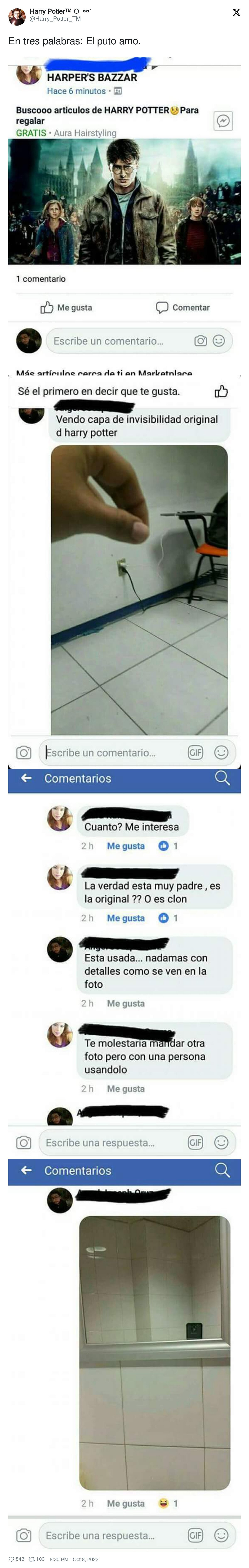 Vendiendo lo invendible, la capa de invisibilidad de Harry Potter