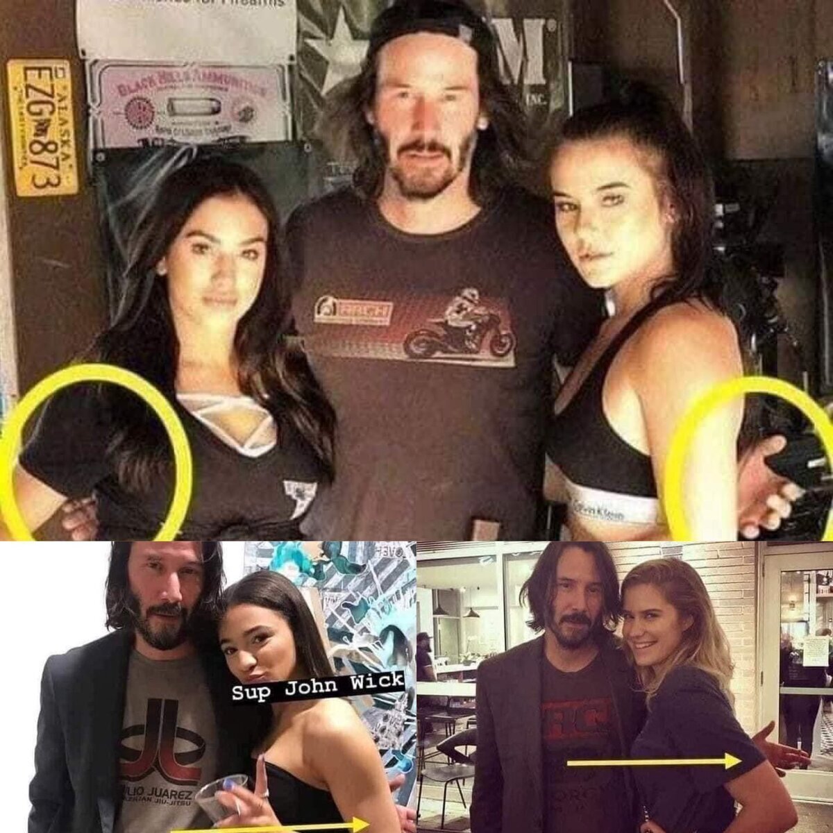 Los abrazos aéreos de Keanu Reeves