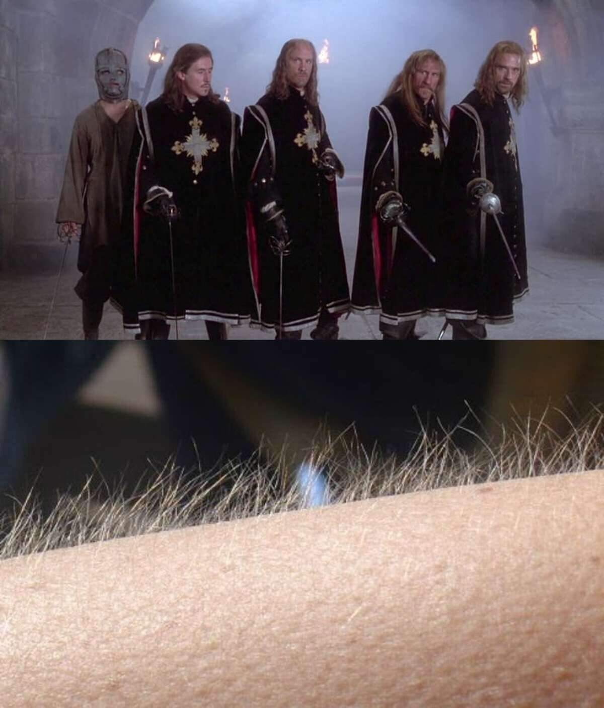 Gran escena de El hombre de la máscara de hierro (1998).