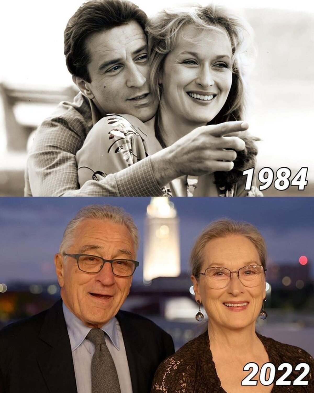 Robert de Niro y Meryl Streep a lo largo de los años