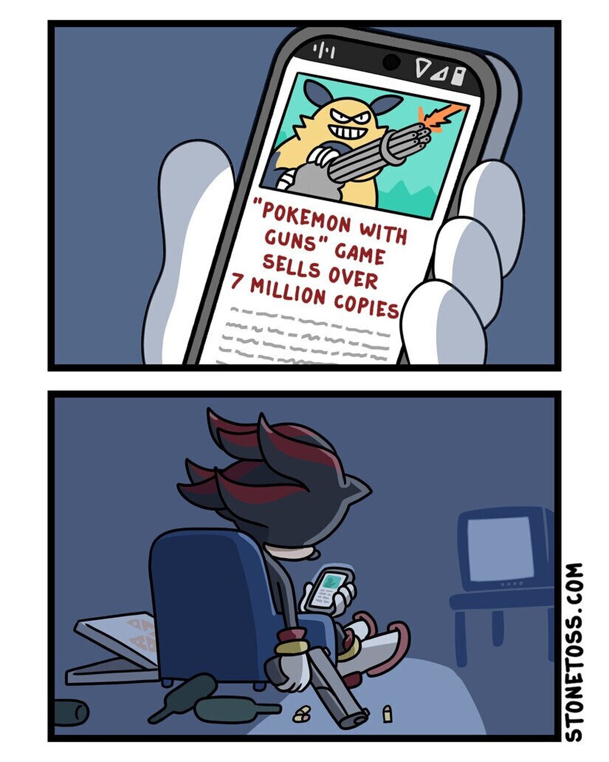 Shadow: yo ya tenia armas y poderes antes de que fuera cool. Por Stonetoss