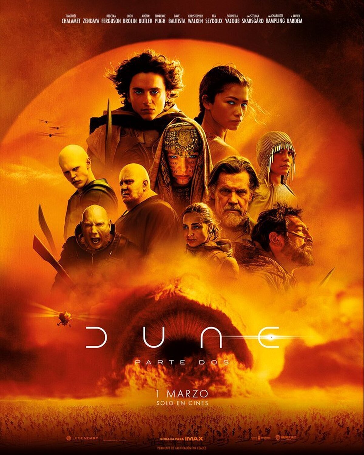 ¡Nuevo póster de Dune ParteDos. No te pierdas su estreno el 1 de marzo