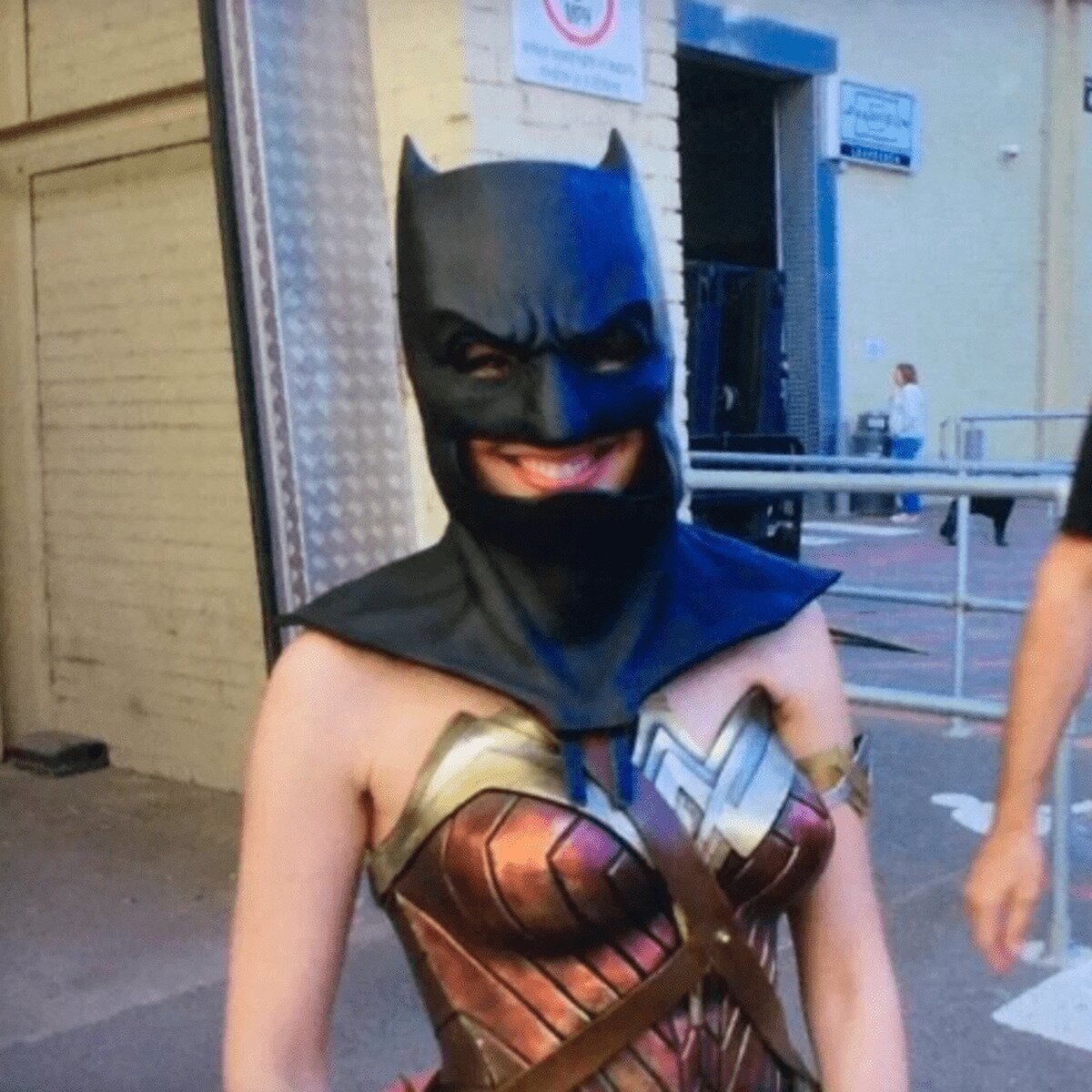 Gal Gadot en el set de La liga de la justicia (2017)
