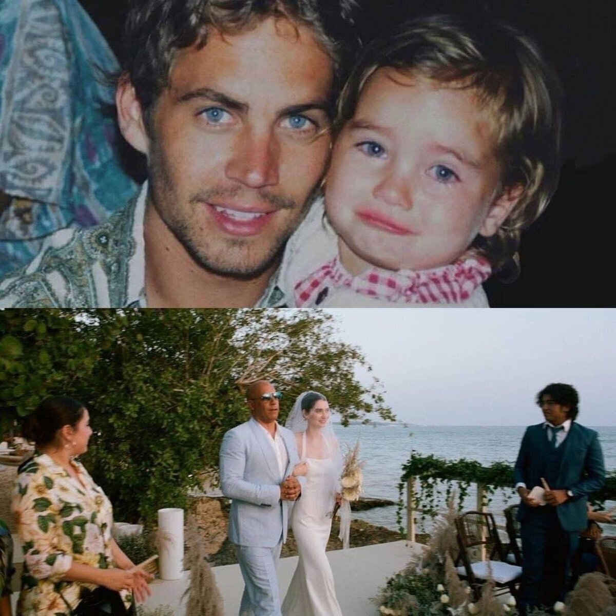 Paul Walker no vivió para llevar a su hija Meadow Rain Walker al altar, pero en su lugar lo hizo su amigo Vin Diesel