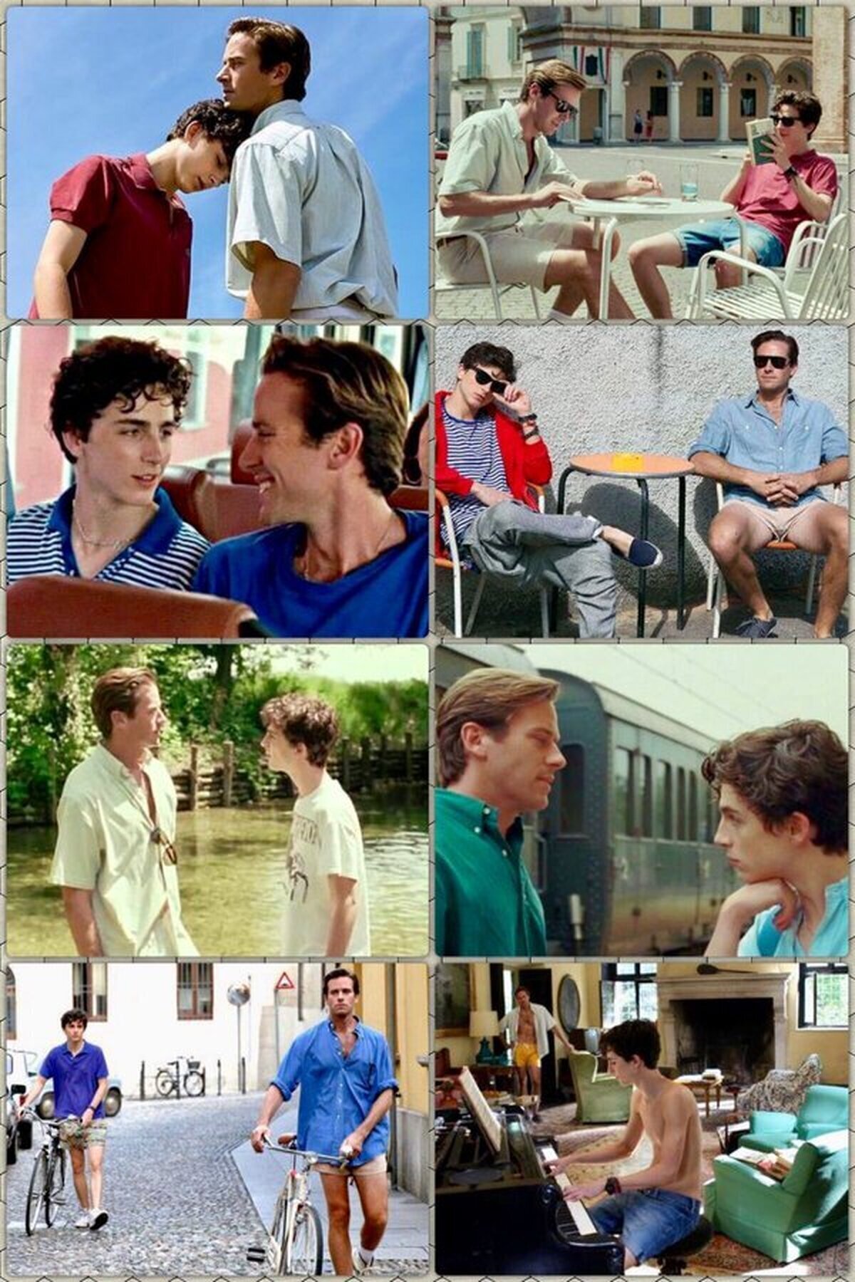 Uno de mis dúos favoritos de amor, la química que tuvieron, las miradas, absolutamente fascinado cada vez que veo 'Call Me By Your Name'.