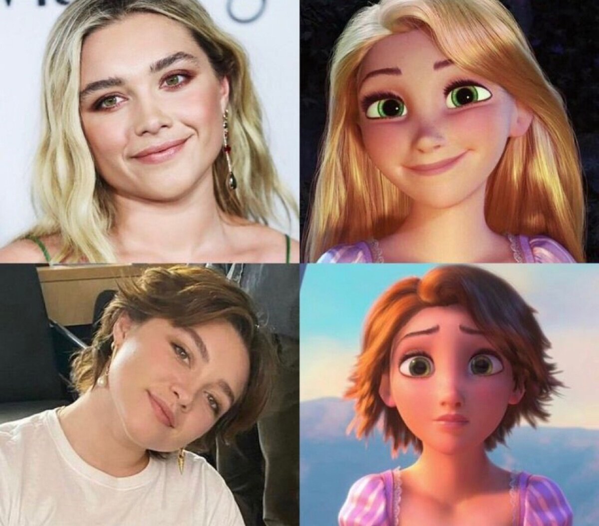 Parece que Florence Pugh es la mejor opción de Disney para interpretar a Rapunzel en la supuesta adaptación de acción