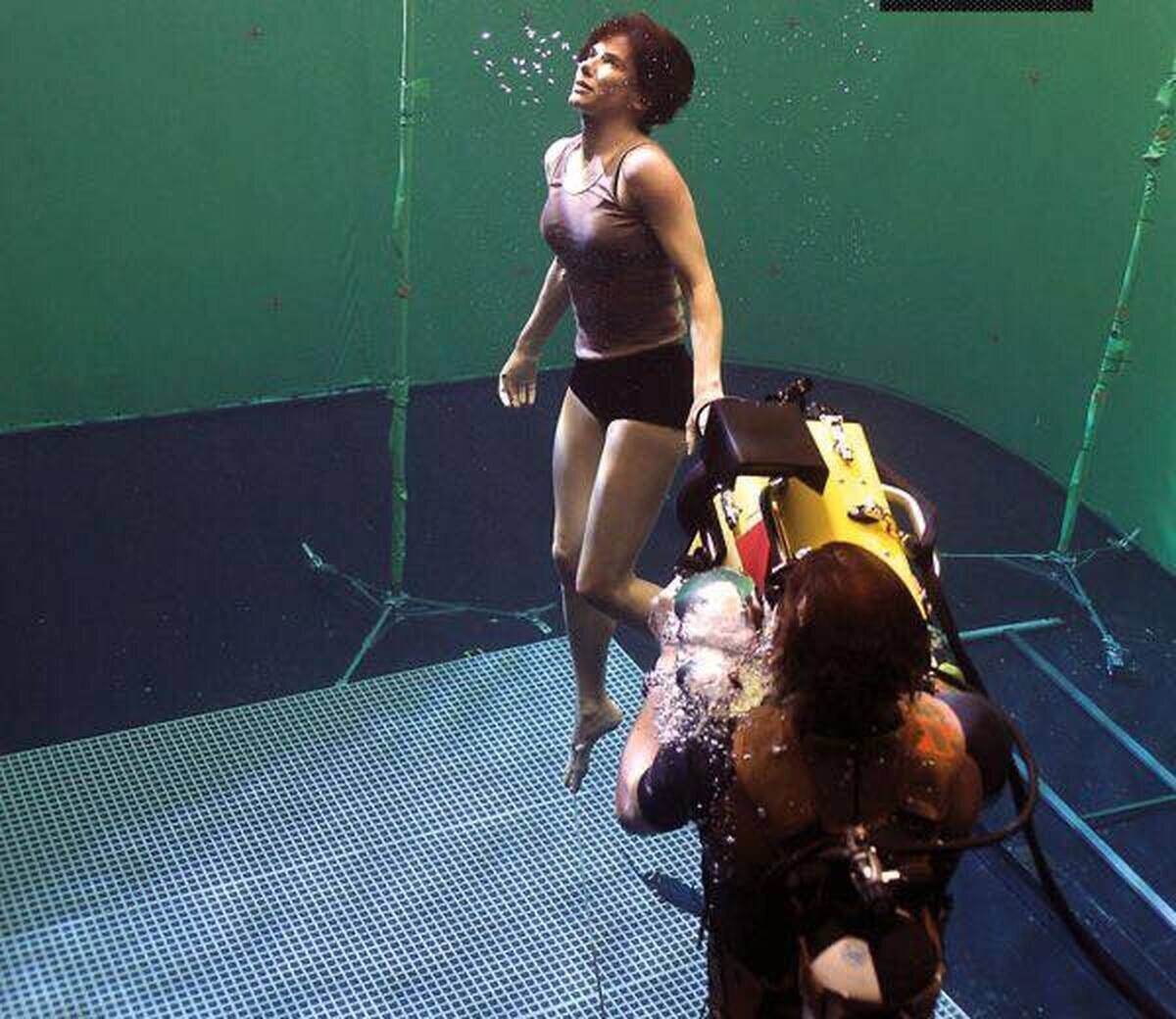 Sandra Bullock en el set de Gravity (2013)