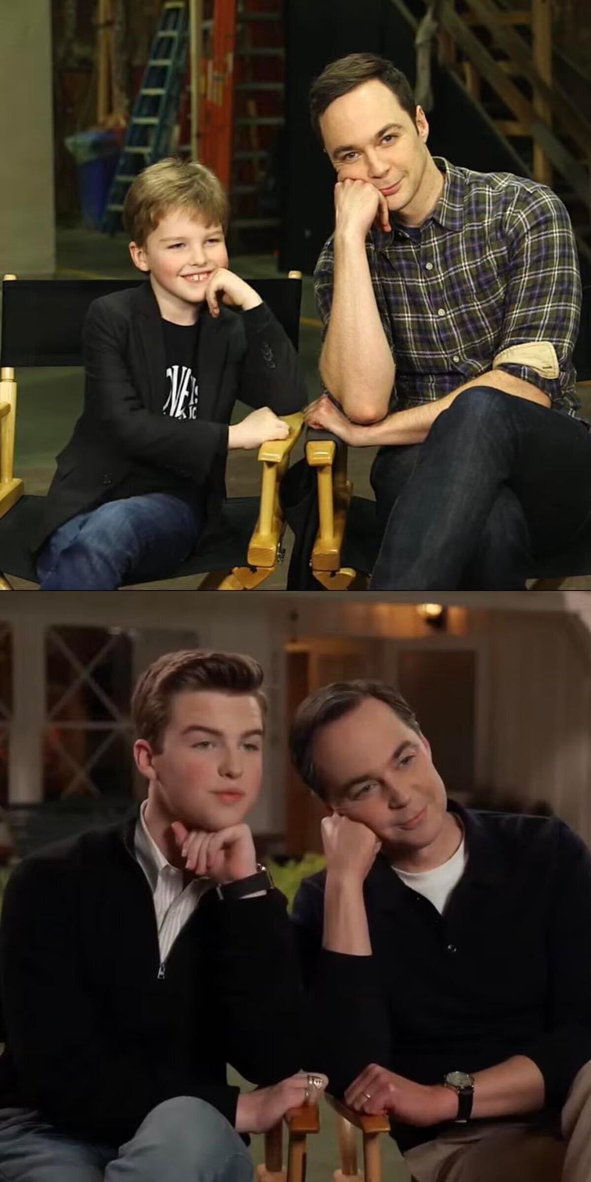 Iain Armitage y Jim Parsons en el estreno y en el final de “Young Sheldon”