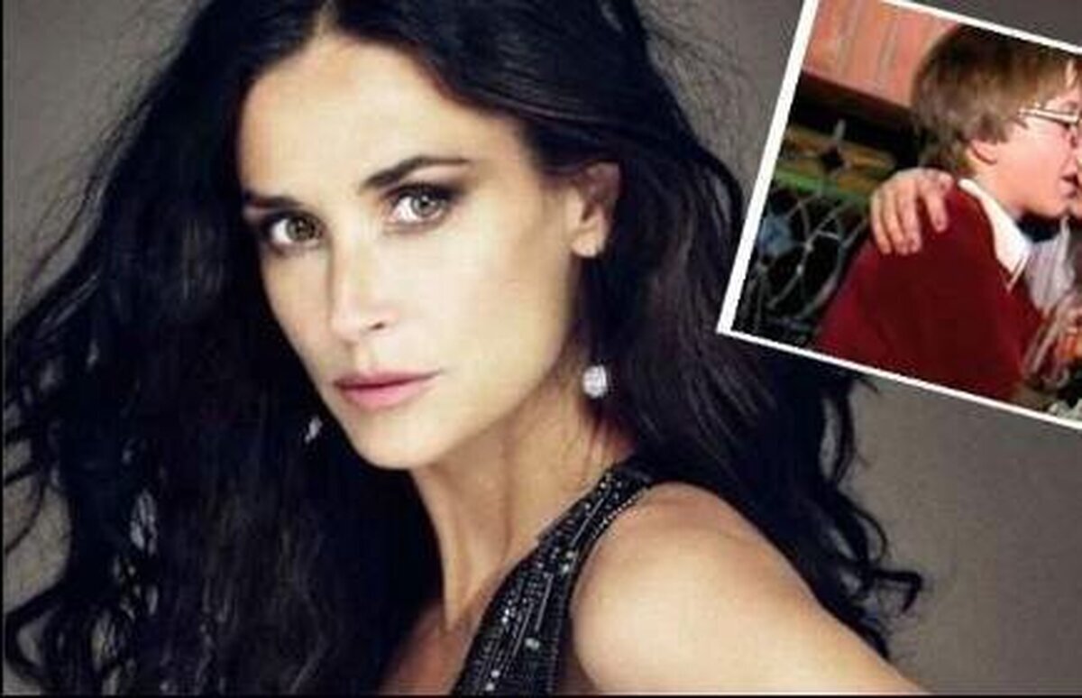 Internet arde de indignación con un video de Demi Moore besando a un adolescente de 15 años