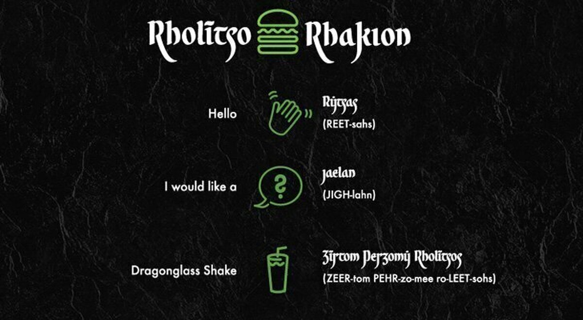 Abren un restaurante con comida de Juego de Tronos pero solo podrás pedir hablando en Alto Valyrio