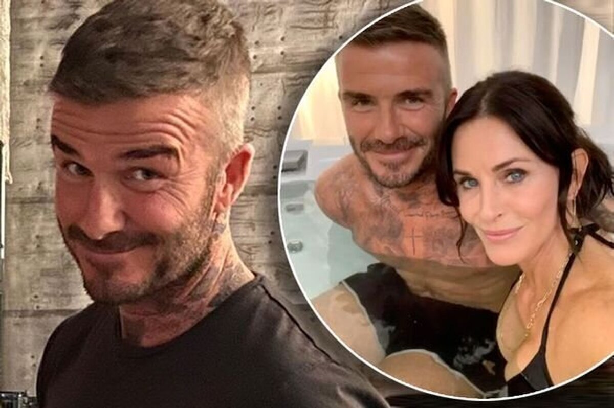La historia detrás de la foto de Courteney Cox y David Beckham en el jacuzzi