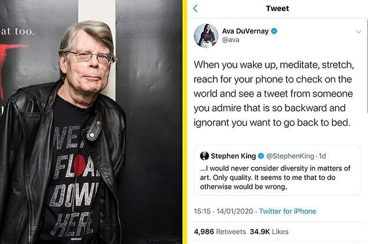Stephen King se mete en un follón al hablar sobre la diversidad en twitter