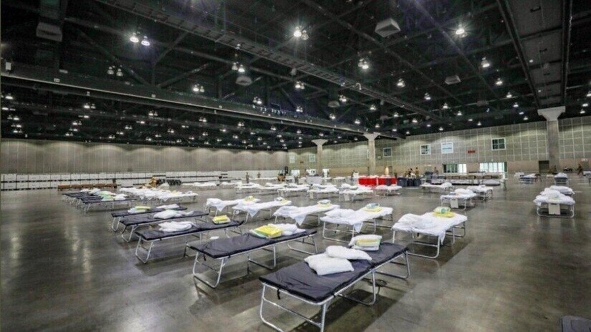 El recinto del E3 se ha convertido en un hospital de campaña por el coronavirus 