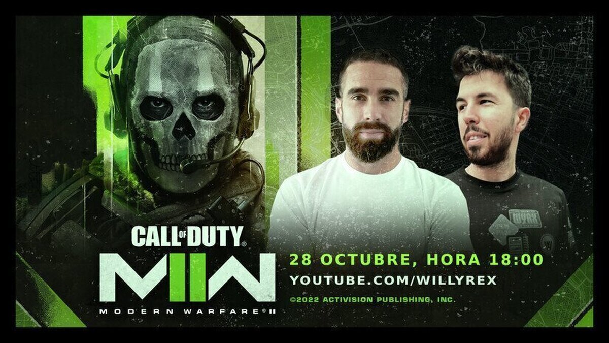 Call of Duty Modern Warfare II: Carvajal y Willyrex analizan todas las novedades a las 18:00h en Youtube