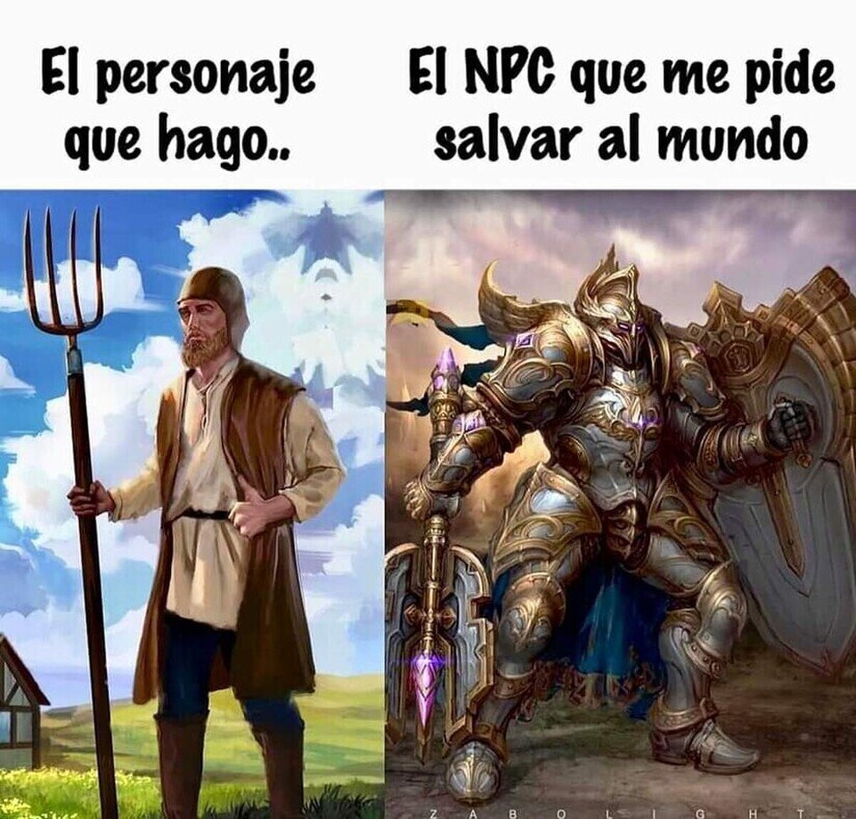 Es que lo hirieron con una flecha en la rodilla 