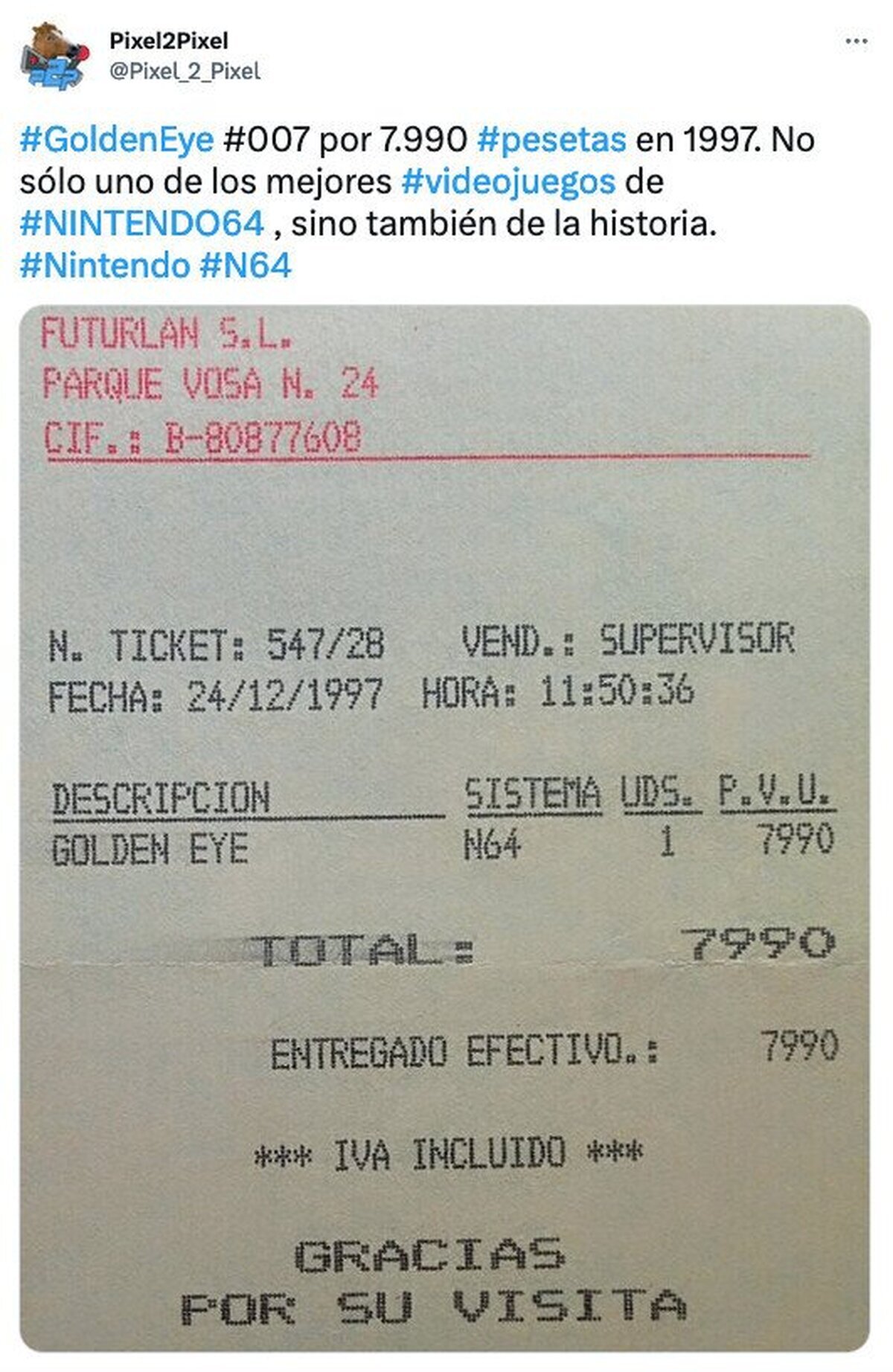 Un documento histórico