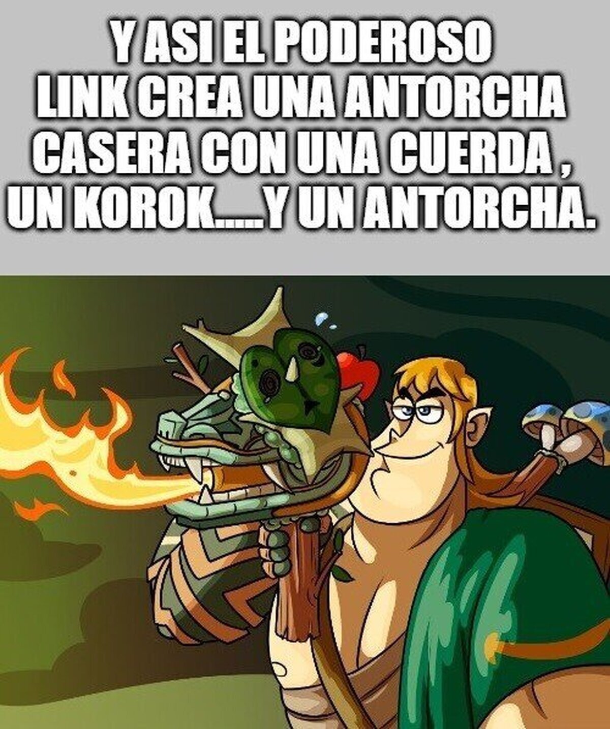Temed Ganon ante temible y formidable guerrero 