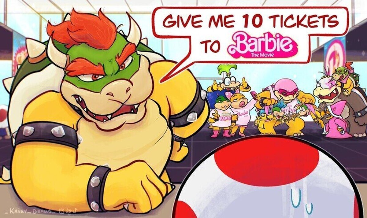 Bowser y sus gustos por las rubias vestidas de rosa 