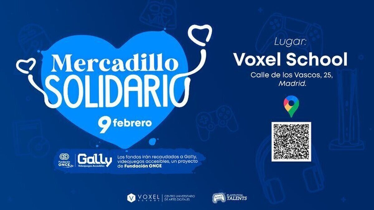 PlayStation organiza este viernes un mercadillo solidario en colaboración con Fundación ONCE y Voxel School