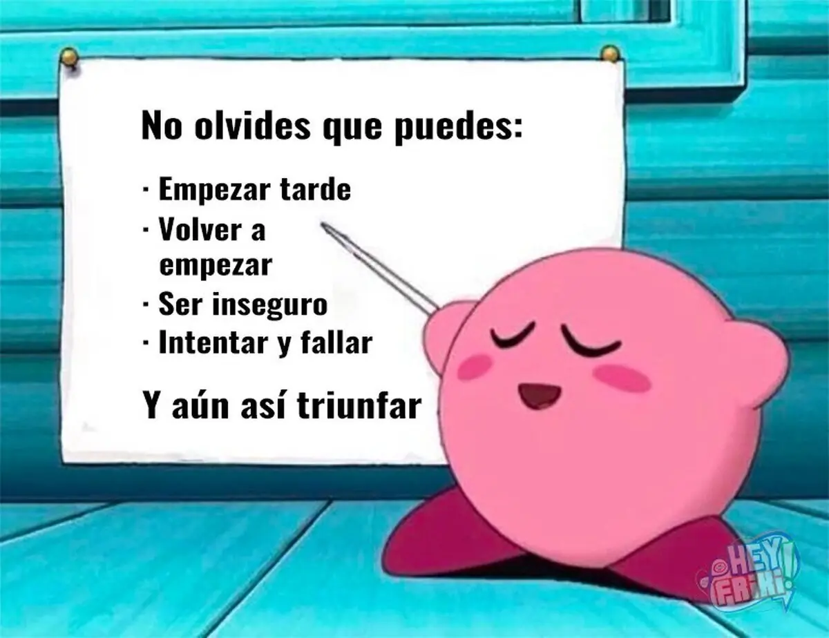 ¡No te rindas! Kirby confía en ti ☝️