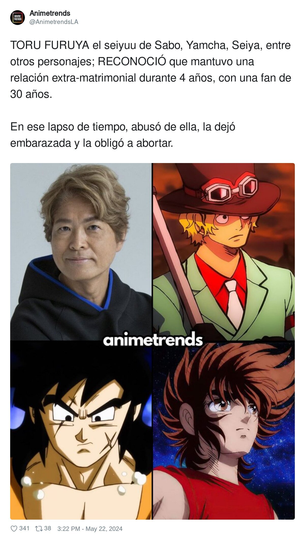 TORU FURUYA queda totalmente cancelado