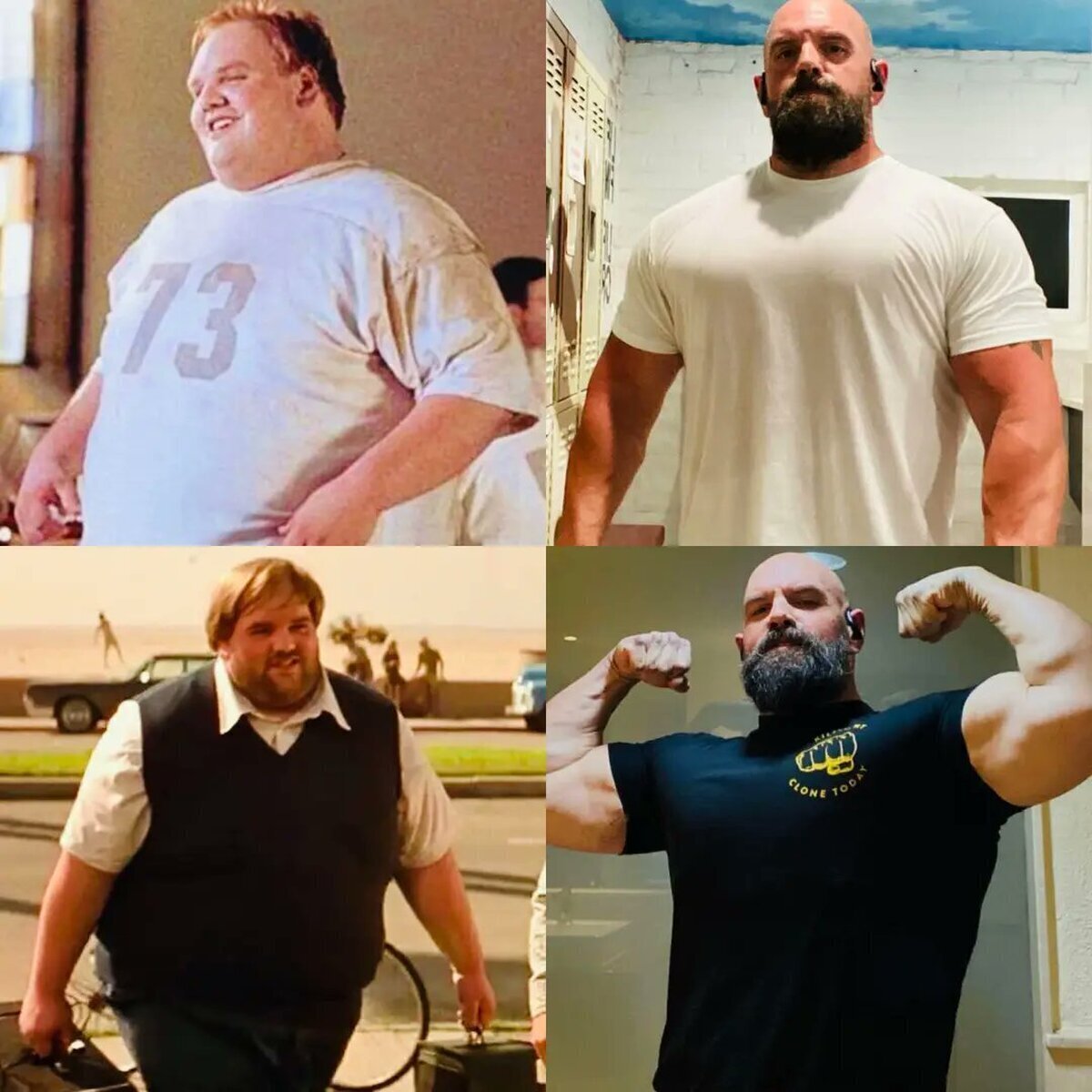 El actor Ethan Suplee (Me llamo Earl, Remember the Titans, Mallrats) a la izquierda en 2017 y a la derecha actualmente.