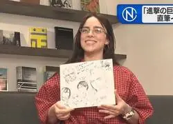 Billie Eilish posó para Hajime Isayama y le hizo tremendo retrato