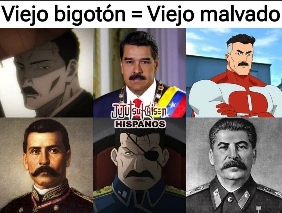 Bigote = Maldad