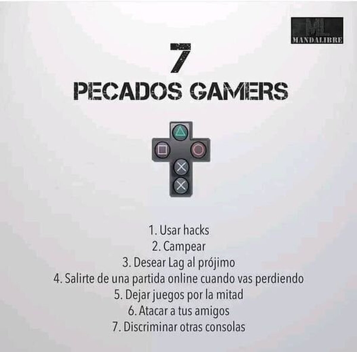 Los 7 pecados gamers
