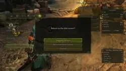 La animación de regreso a pantalla principal de Monster Hunter Wilds. Espero que se pueda saltar