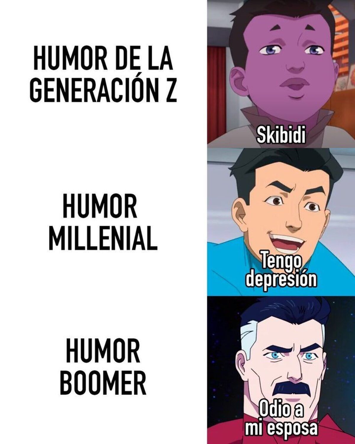 Cada generación, rarita en su forma
