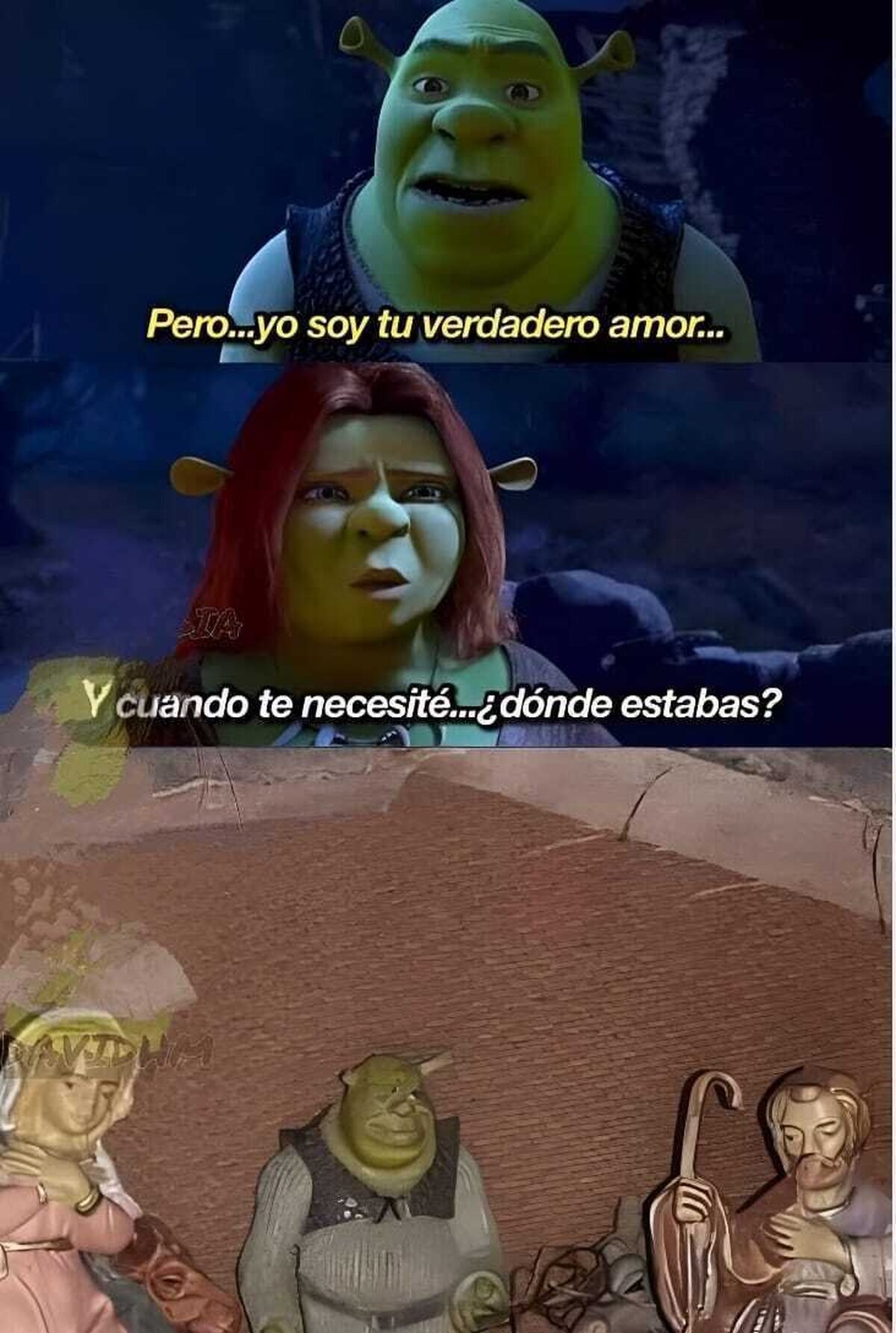 En Belén, llevándole mirra al niño Dios.