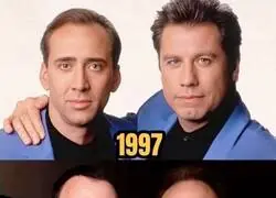John Travolta y John Travolta 30 años despues