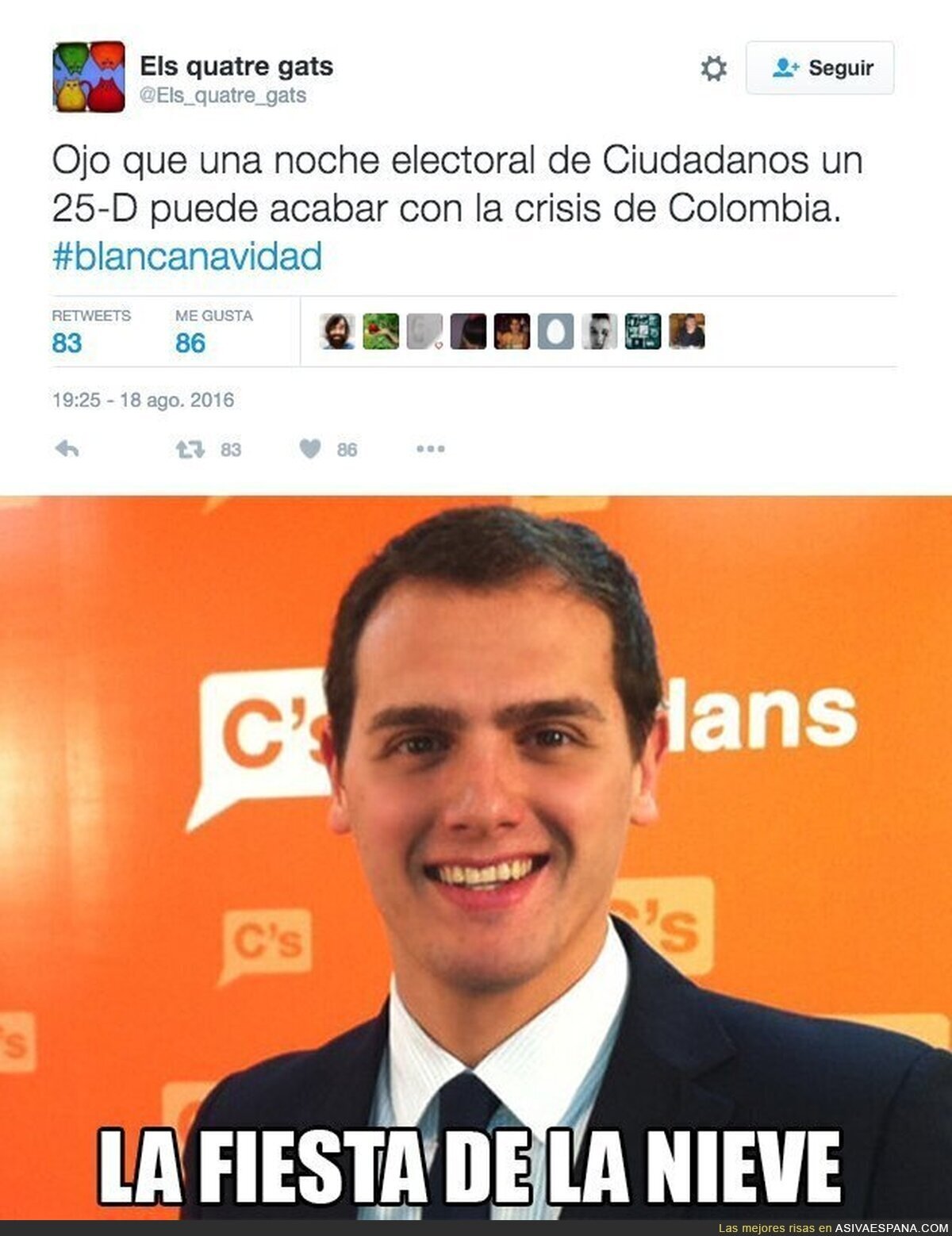 A Alberto Carlos Rivera le encanta la fecha de unas terceras elecciones