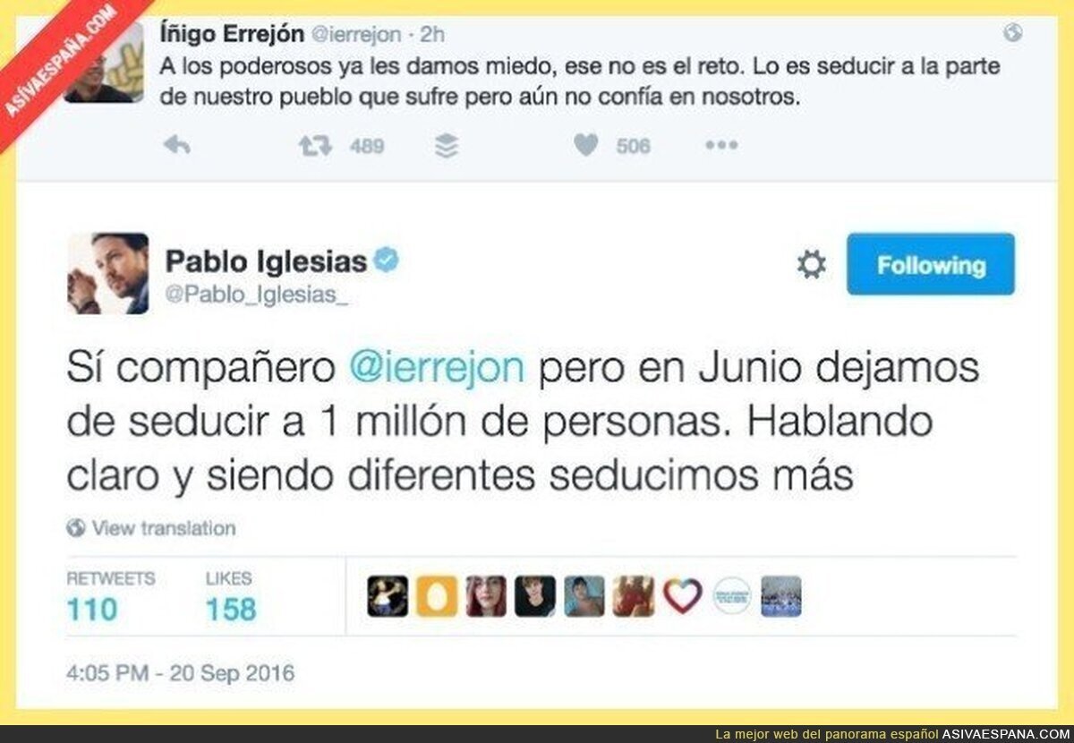 Las discrepancias públicas entre Errejón e Iglesias siguen