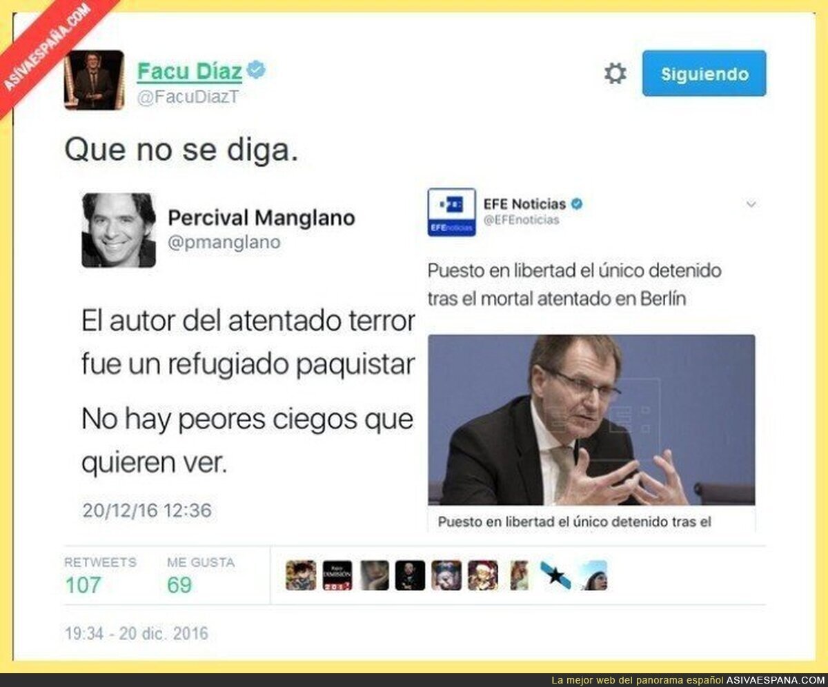 Hacer el ridículo como Percival Manglano es algo imposible de imitar