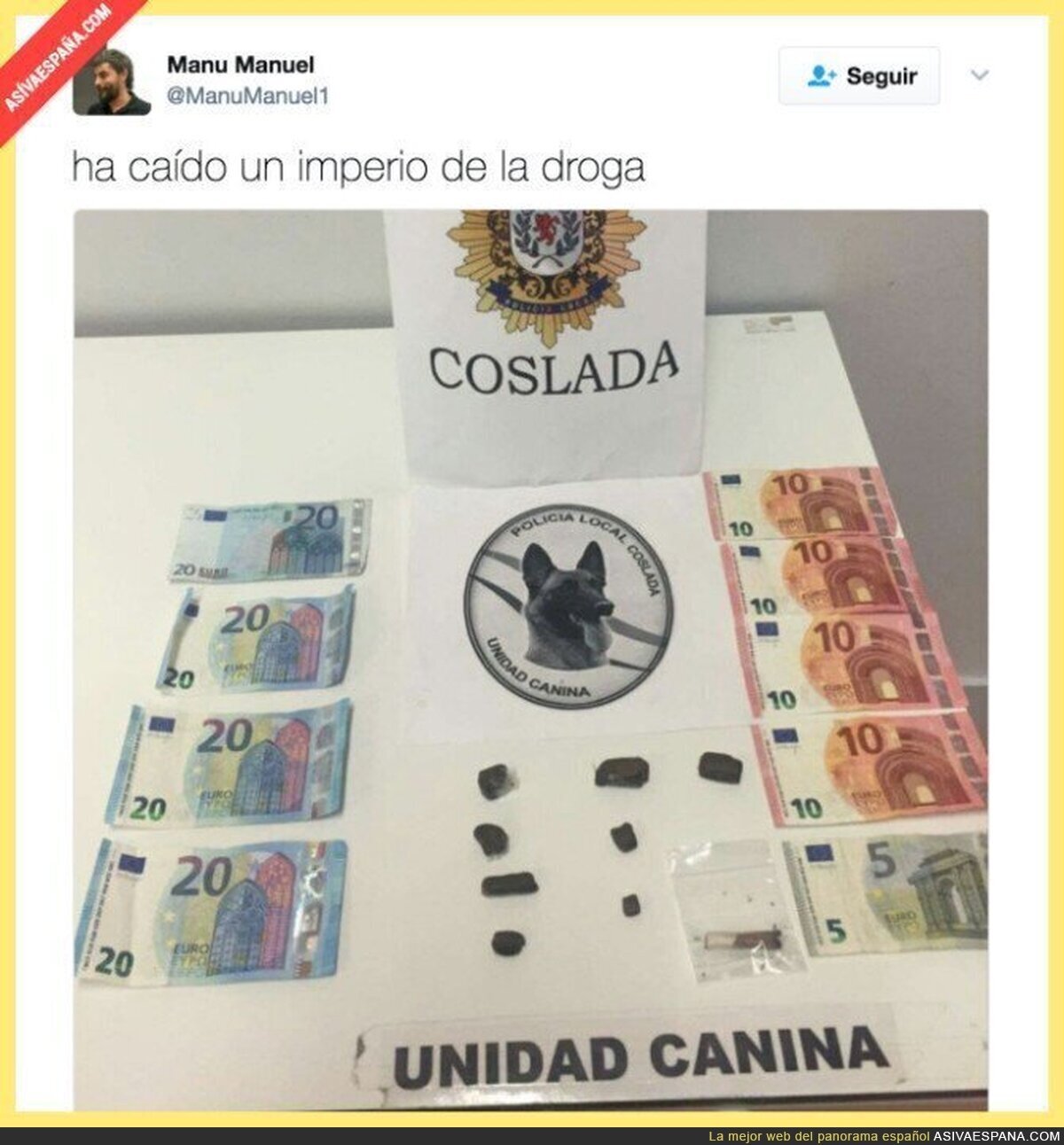 La unidad canina de Coslada y su gran detención