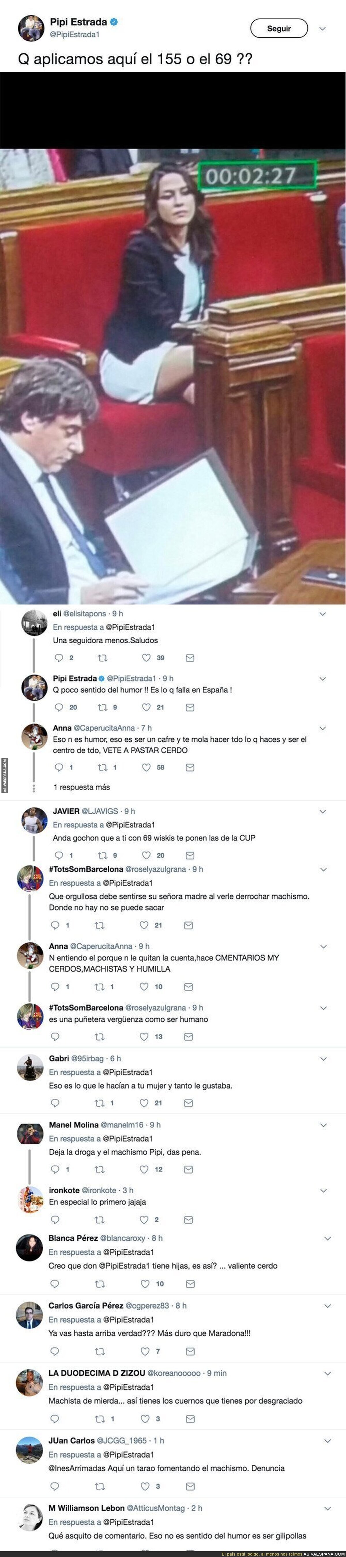 Pipi Estrada hace arder Twitter al publicar esta foto de Inés Arrimadas con un polémico mensaje