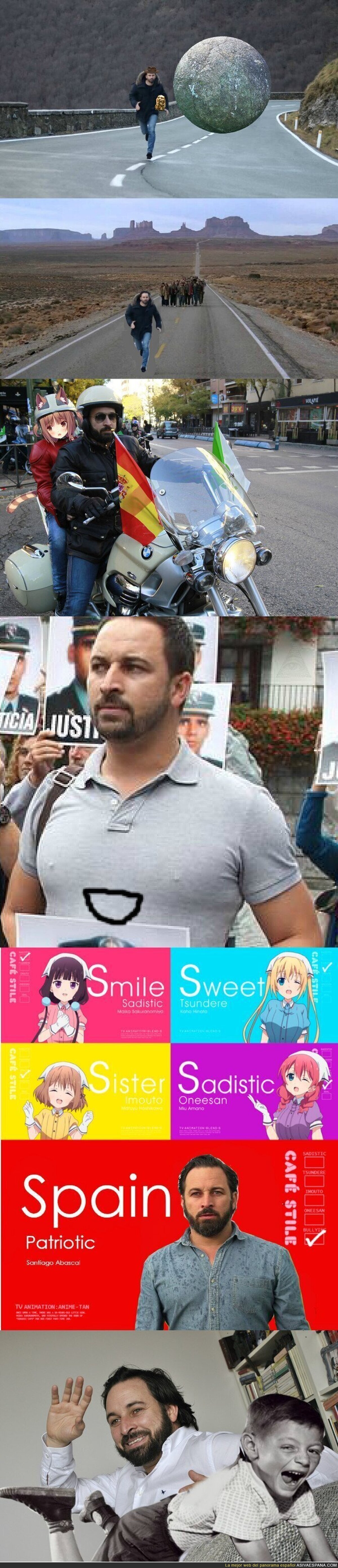 Ronda de chops para Santiago Abascal corriendo