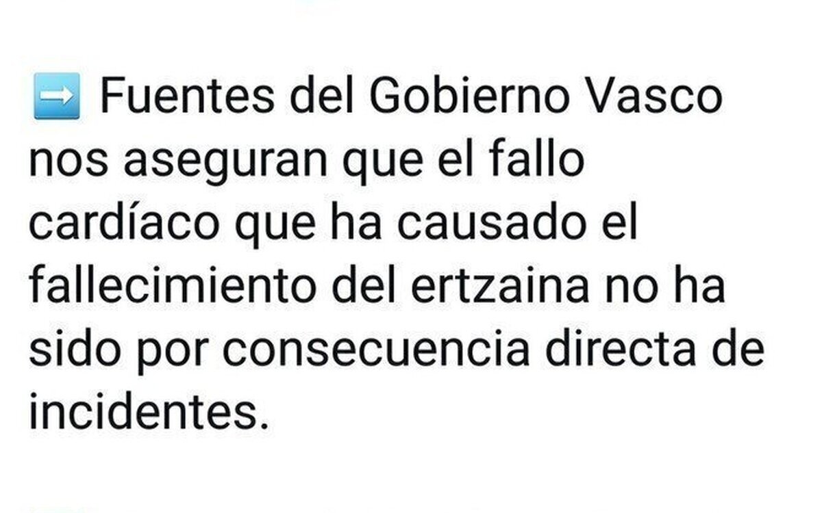 Un agente muerto y un partido que continúa su curso