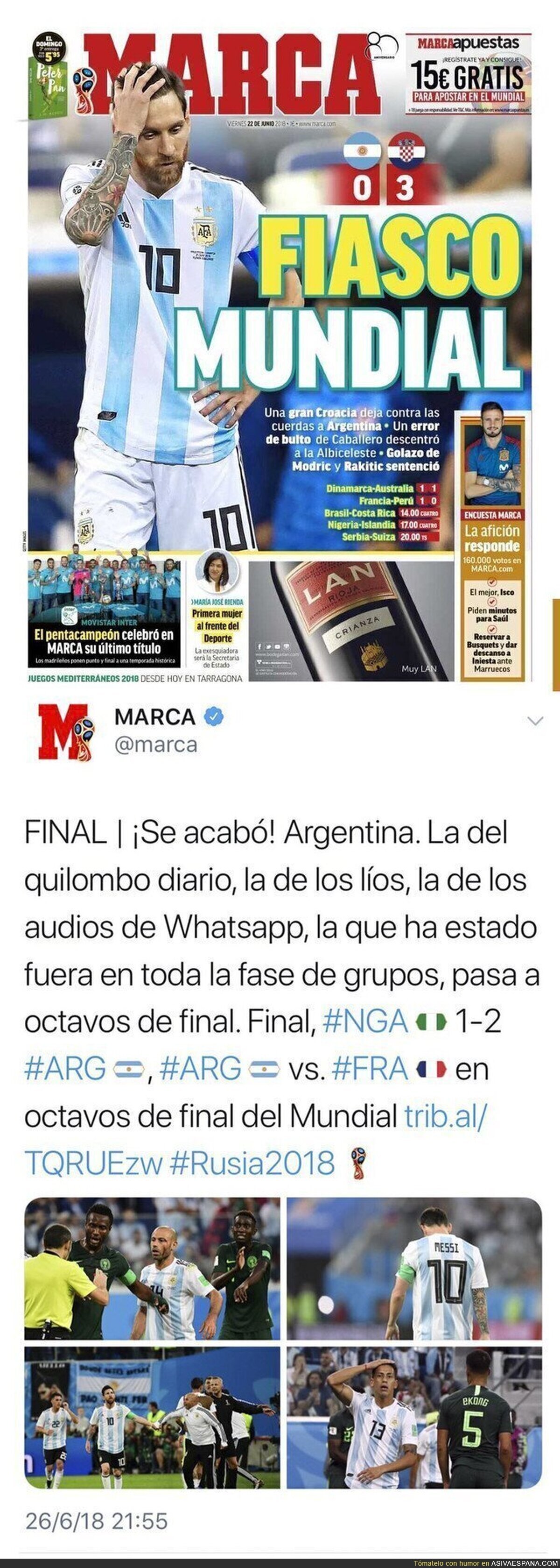 El diario MARCA y sus noticias en pocos días