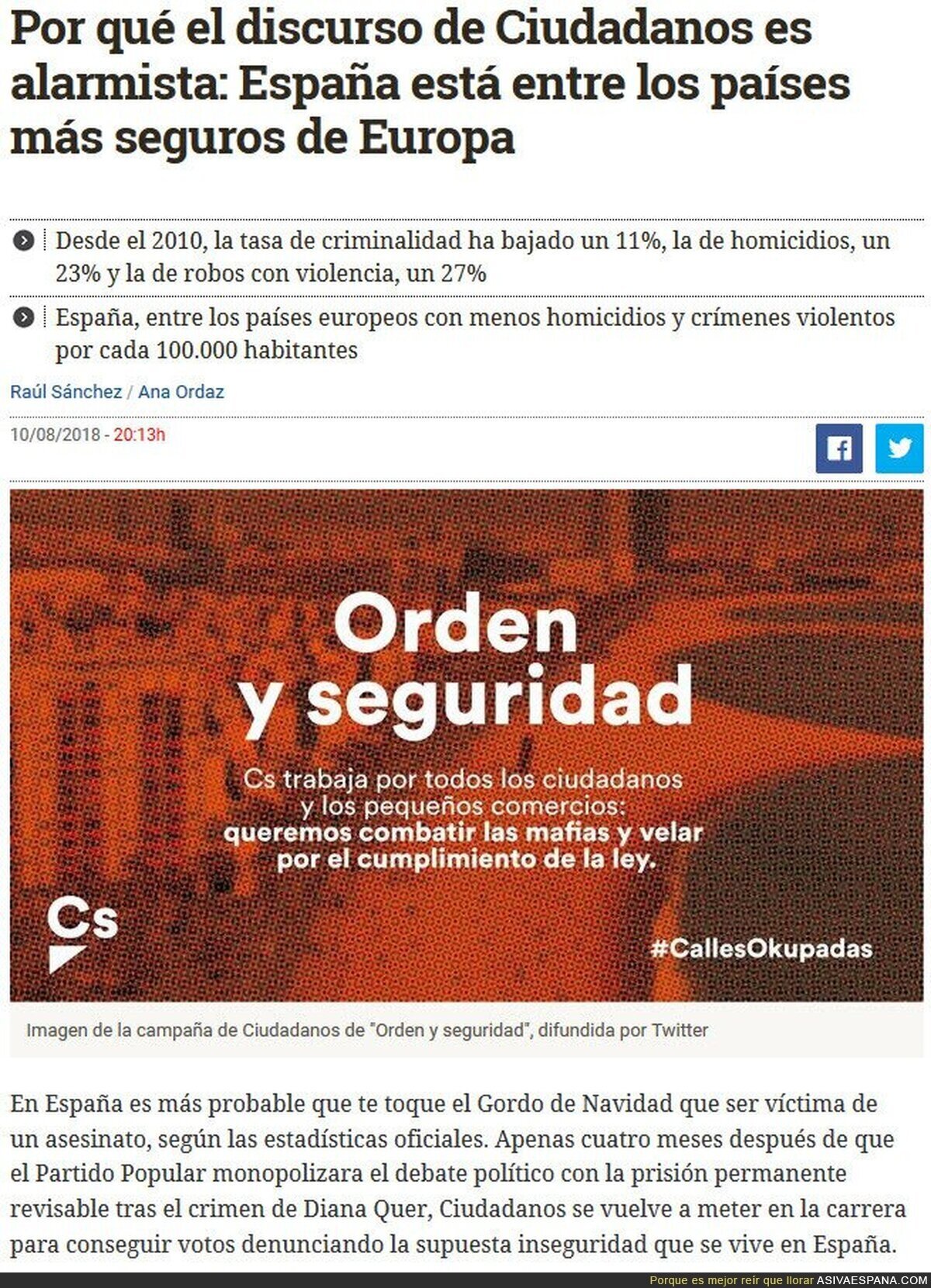 Ciudadanos manipula la realidad para crear odio y romper familias y España y lo que haga falta para conseguir votos